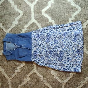 Ladies denim floral dress